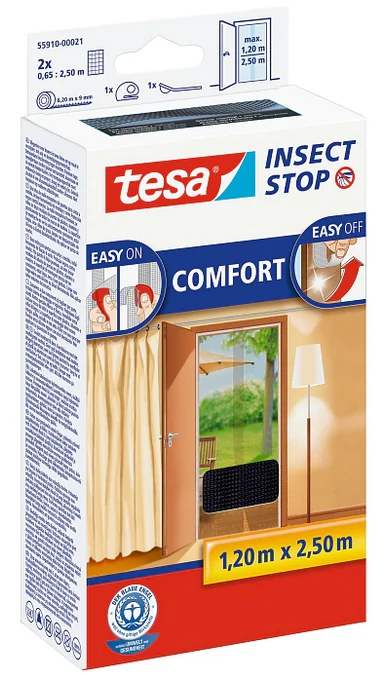 tesa Moustiquaire COMFORT portes, 2x (0,65 m x 2,50 m) - OEM 55910-00021-00