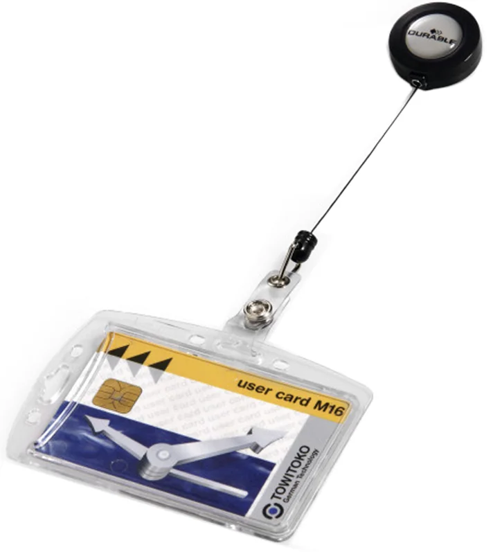 DURABLE Porte-badge, rigide, avec porte-carte, 85 x 54 mm - OEM 8012-19