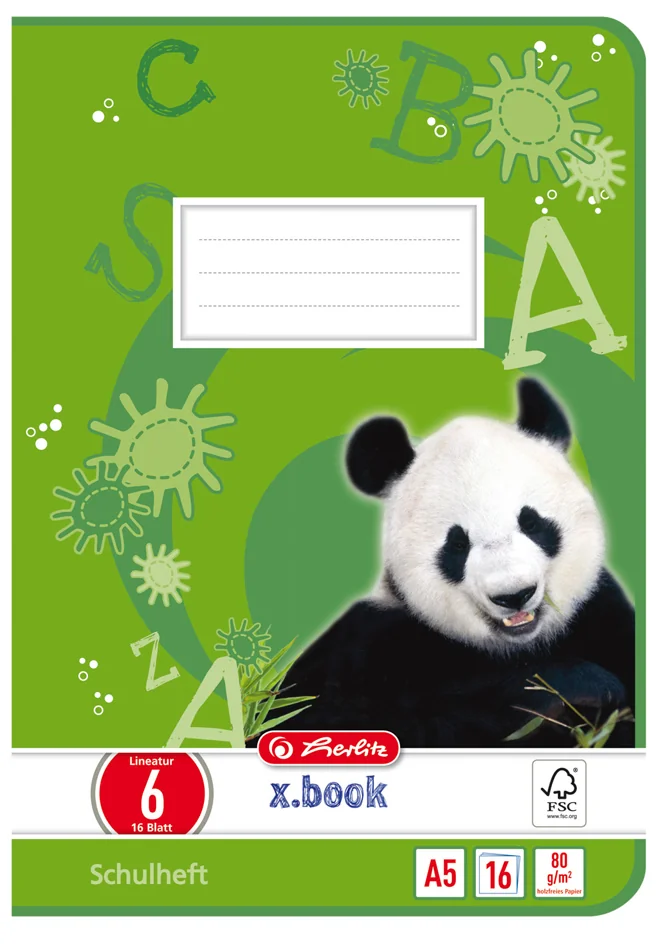 herlitz Cahier x.book, A5, linéature 8f / rectangles - OEM 300004144