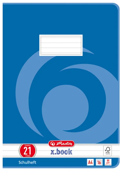herlitz Cahier x.book, A4, linéature 38 / quadrillé - OEM 400198922