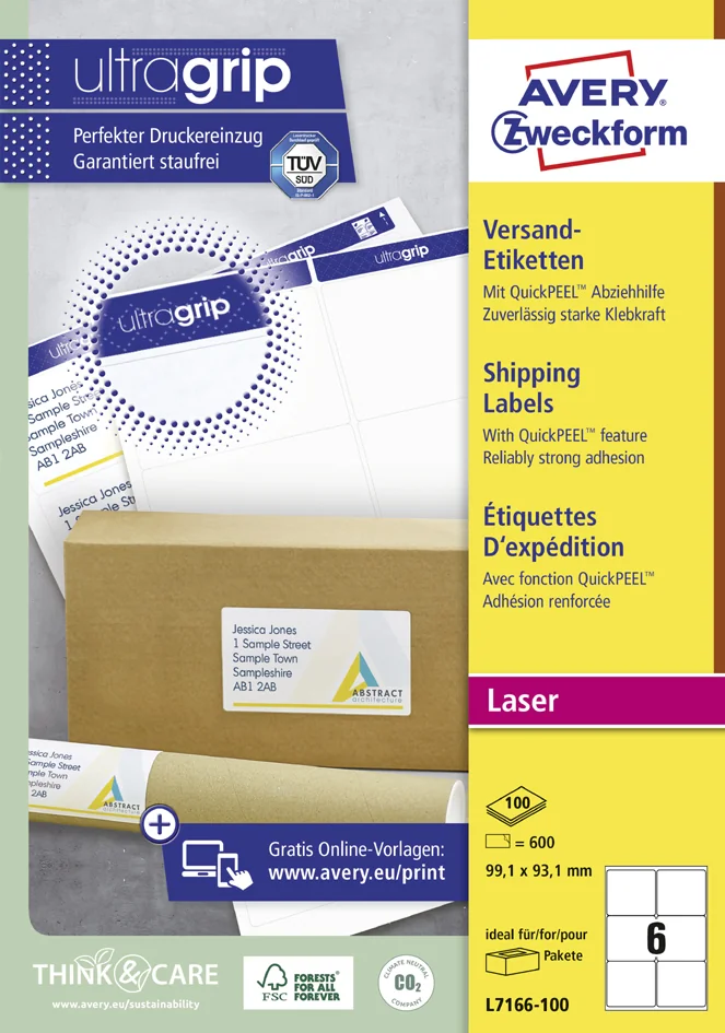 AVERY Zweckform Etiquette d'expédition, ultra blanc - OEM L7165-40 – Image 4