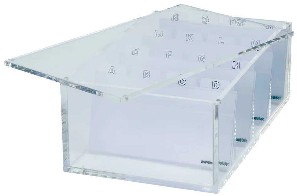 MAUL Trieur de cartes de visite acrylique, transparent - OEM 19563-05