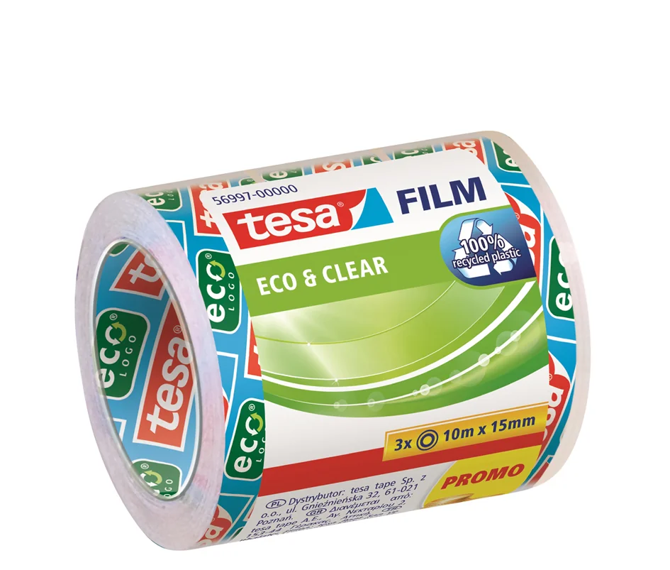 tesa Film Ruban adhésif Eco & Clear pack éco, 15 mm x 10 m - OEM 56997-00000-01