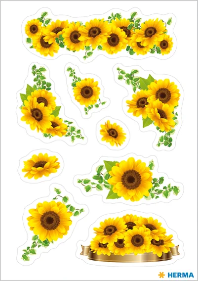 HERMA Autocollants DECOR 'Fleurs en relief argenté' - OEM 3332