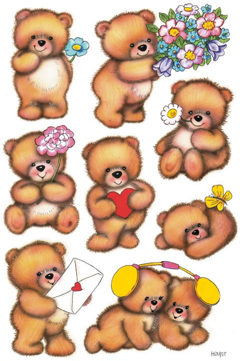 HERMA Stickers DECOR 'ours avec fleurs' - OEM 3578