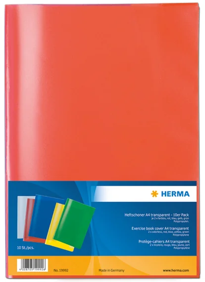 HERMA Protège-cahier, format A4, en PP, jaune transparent - lot de 25 - OEM 7491