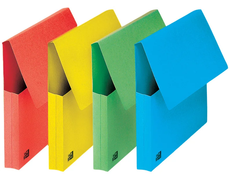 Oxford Pochette document à soufflet, A4, carton, assorti vif - lot de 10 - OEM 100725975