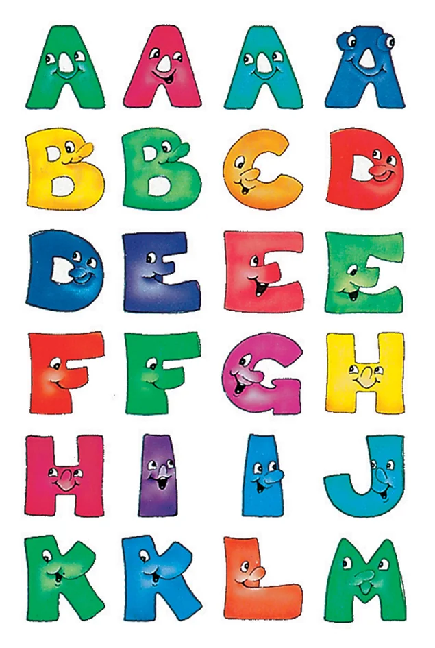 HERMA stickers alphabétique A-Z, en papier, visages amusants - OEM 4194