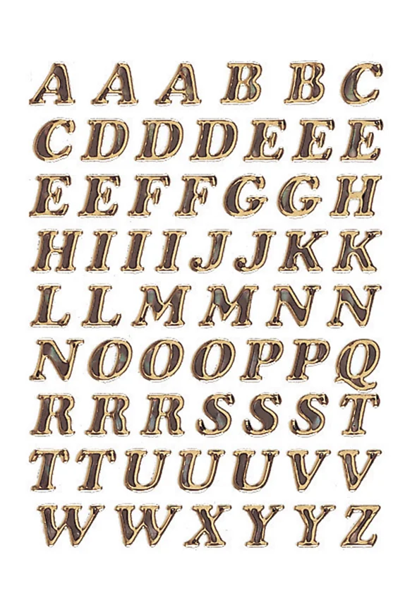 HERMA Lettres adhèsives A-Z, film primastique, or, 8 mm - OEM 4192