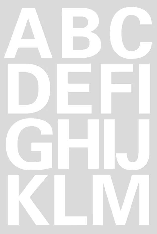 HERMA Lettres adhèsives A-Z, film blanc, 25 mm de hauteur - OEM 4169