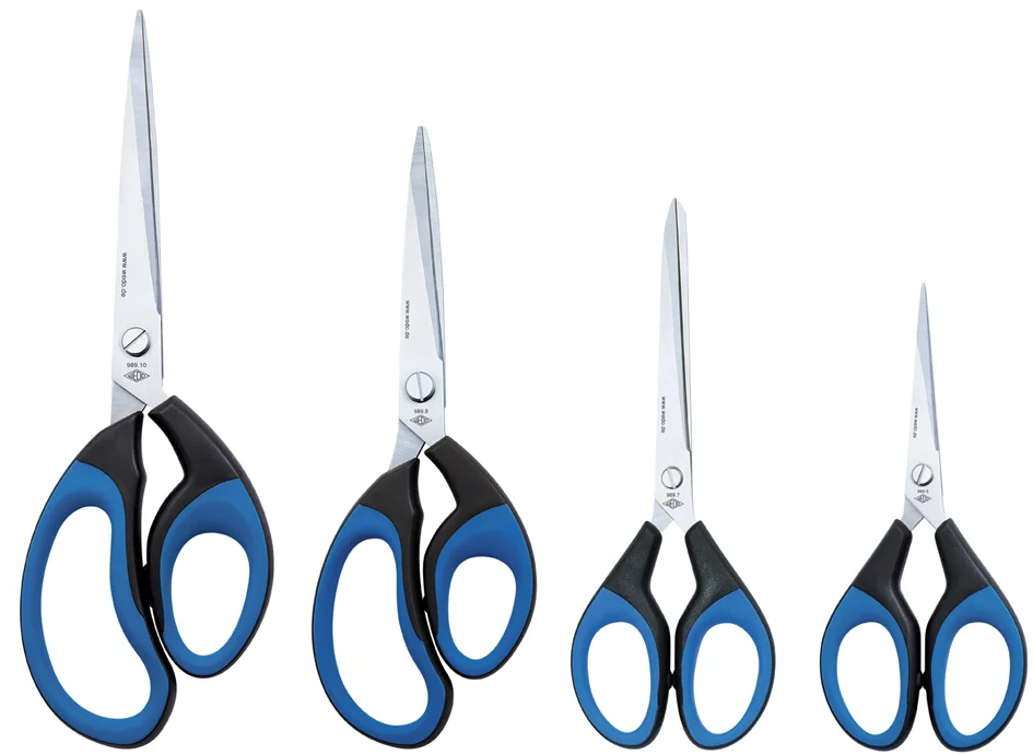 WEDO Ciseaux Soft-Cut, pointu, longueur: 180 mm, noir/bleu - OEM 989 7