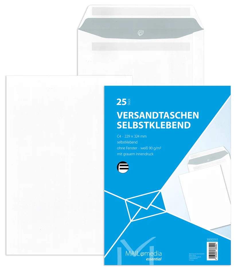 MAILmedia Pochette d'expedition, C4, sans fenêtre, blanc - OEM 30002515