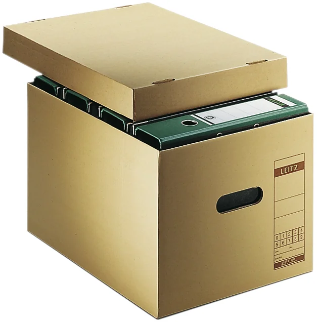 LEITZ boîte d'archivage et de transport, en carton ondulé - lot de 10 - OEM 6081-00-00