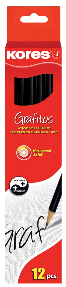 Kores Crayons Grafitos, degré de dureté : HB, hexagonal - OEM BB92600