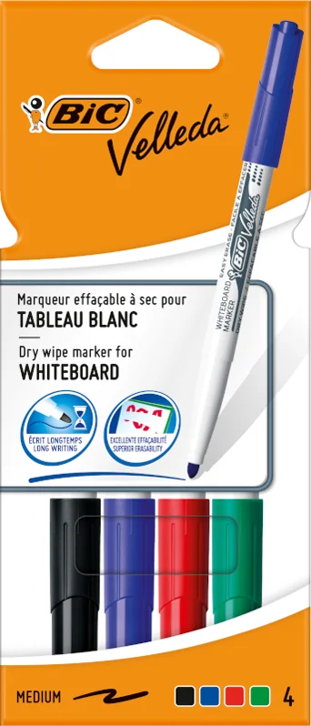 BIC Marqueur pour tableau blanc Velleda 1741, pointe ogive - OEM 503844