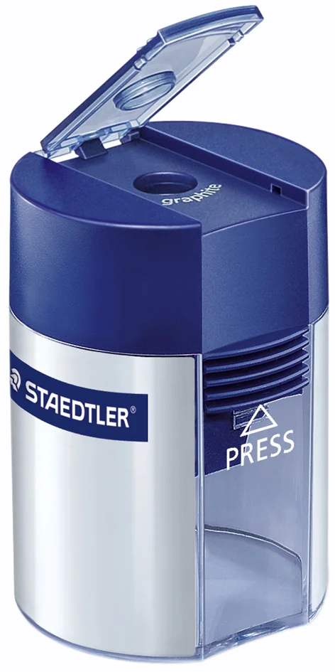 STAEDTLER Taille-crayon avec réservoir, rond, argenté - OEM 511 001