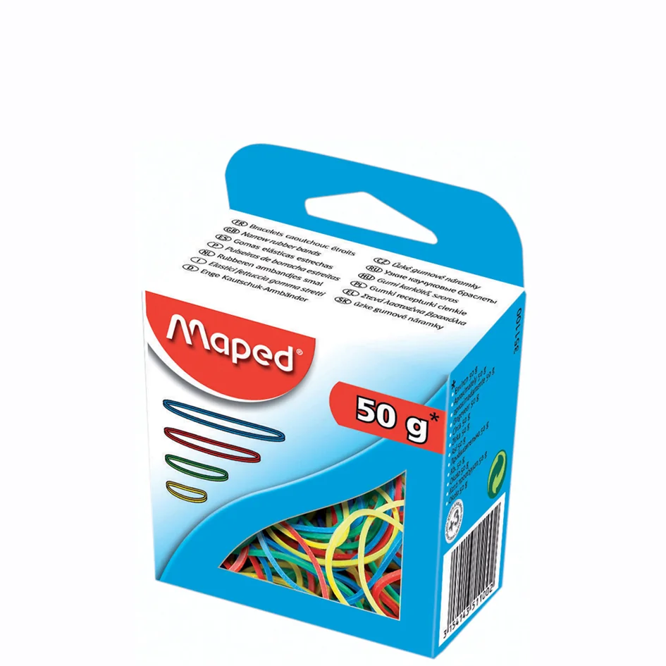 Maped Bracelets caoutchouc en carton, 100 g, assorti - OEM 351101