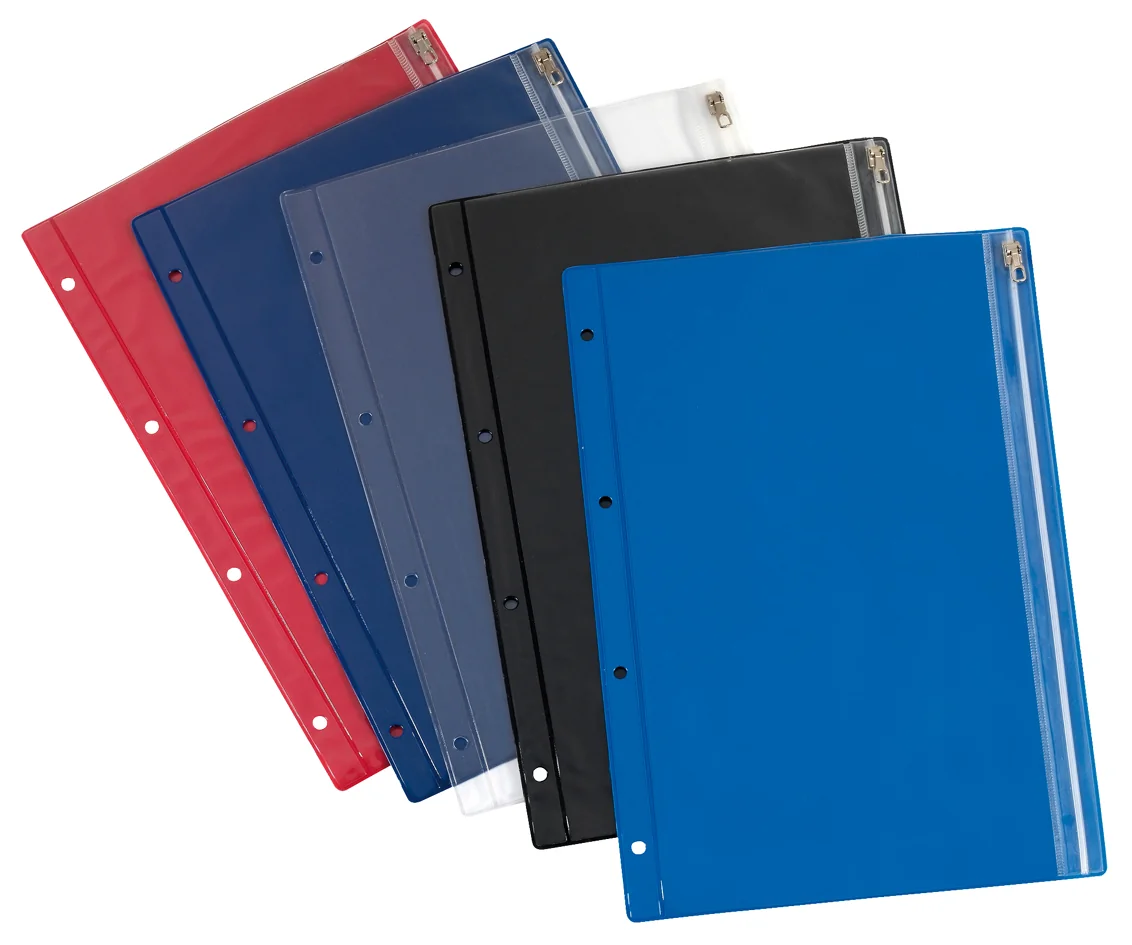 herlitz Pochette à fermeture zip, PVC, couleurs - lot de 10 - OEM 300000570