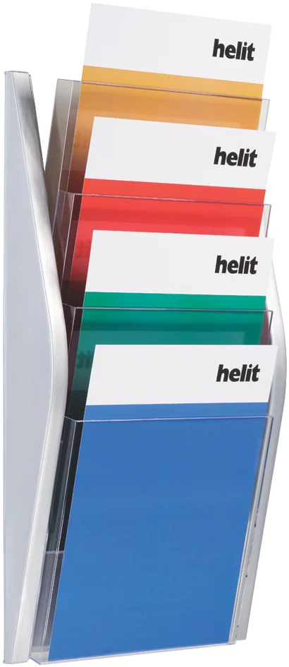 helit Porte-brochures mural 'the arc', A4 portrait, noir - OEM H6270195