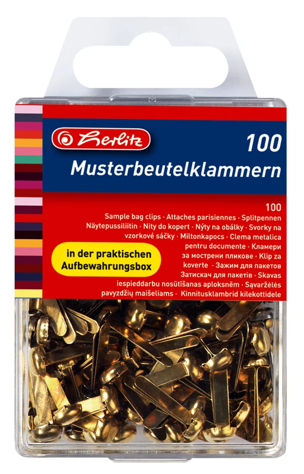 herlitz Attaches parisiennes, contenu: 100 pièces, métal - OEM 300000611