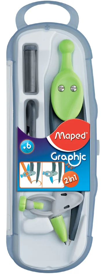 Maped Boîte de compas Graphic 360 degrés, avec anneau - OEM 519143