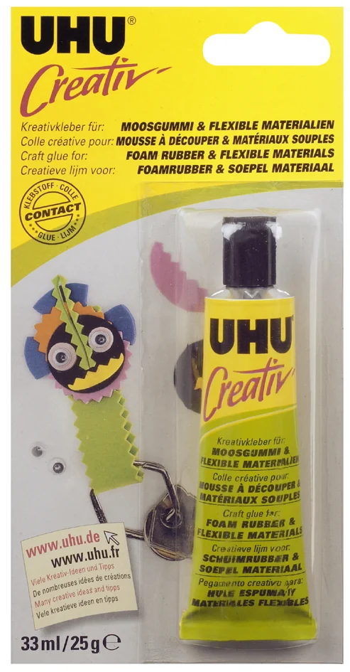 UHU Colle spéciale 'Creativ' pr mousse à découper, tube 33ml - OEM 47195