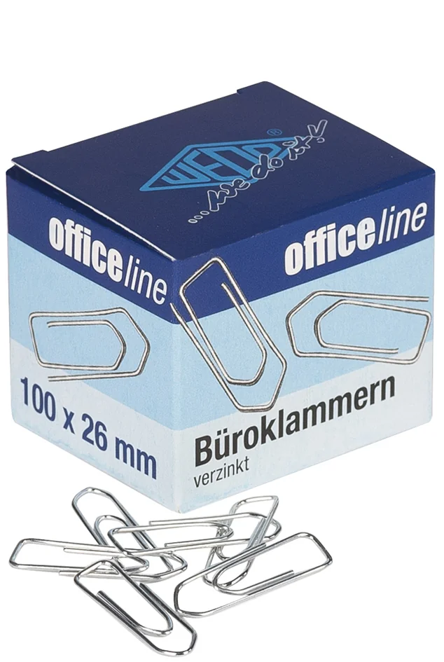 WEDO Trombones, zingué brillant, 26 mm, petit paquet - OEM 123 26100