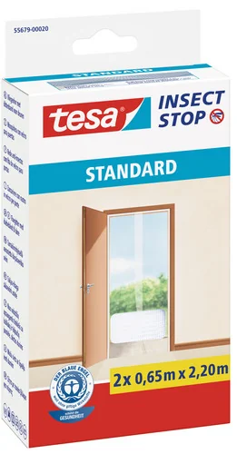 tesa Moustiquaire STANDARD portes, 2 pièces de 0,65 m x 2,2m - OEM 55679-00020-03