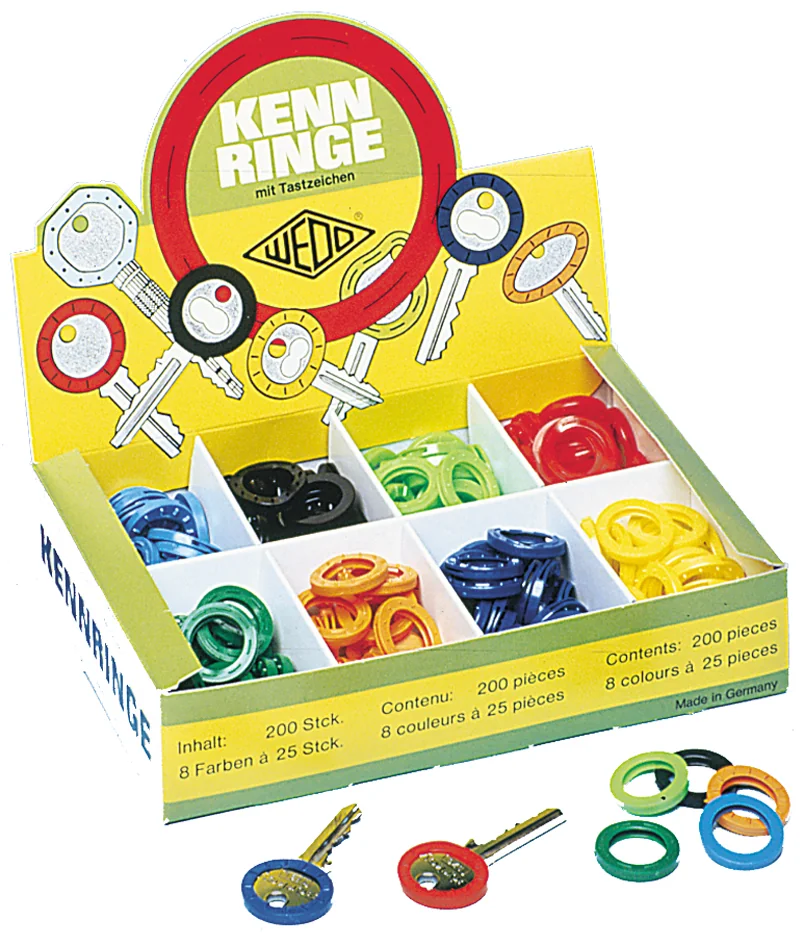 WEDO Couvre-têtes pour clé, présentoir 200 pièces, assorti - OEM 262 8008