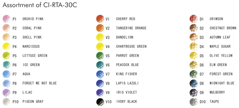 TOMBOW Kit crayon de couleur 'IROJITEN'-Rainforest,Set de 30 - OEM CI-RTA-30C