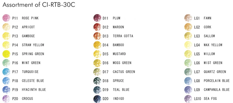 TOMBOW Crayons de couleur 'IROJITEN' Woodlands, set de 30 - OEM CI-RTB-30C