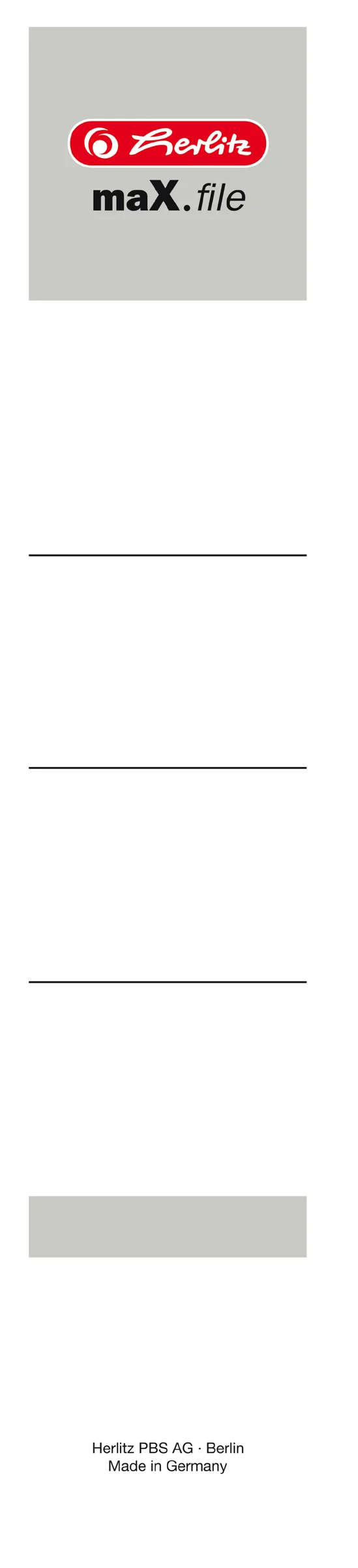 herlitz Etiquette de dos pour classeur maX.file, 36 x 190 mm - OEM 300007321