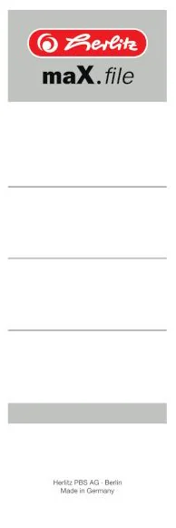 herlitz Etiquette de dos pour classeur maX.file, 60 x 190 mm - OEM 300007322