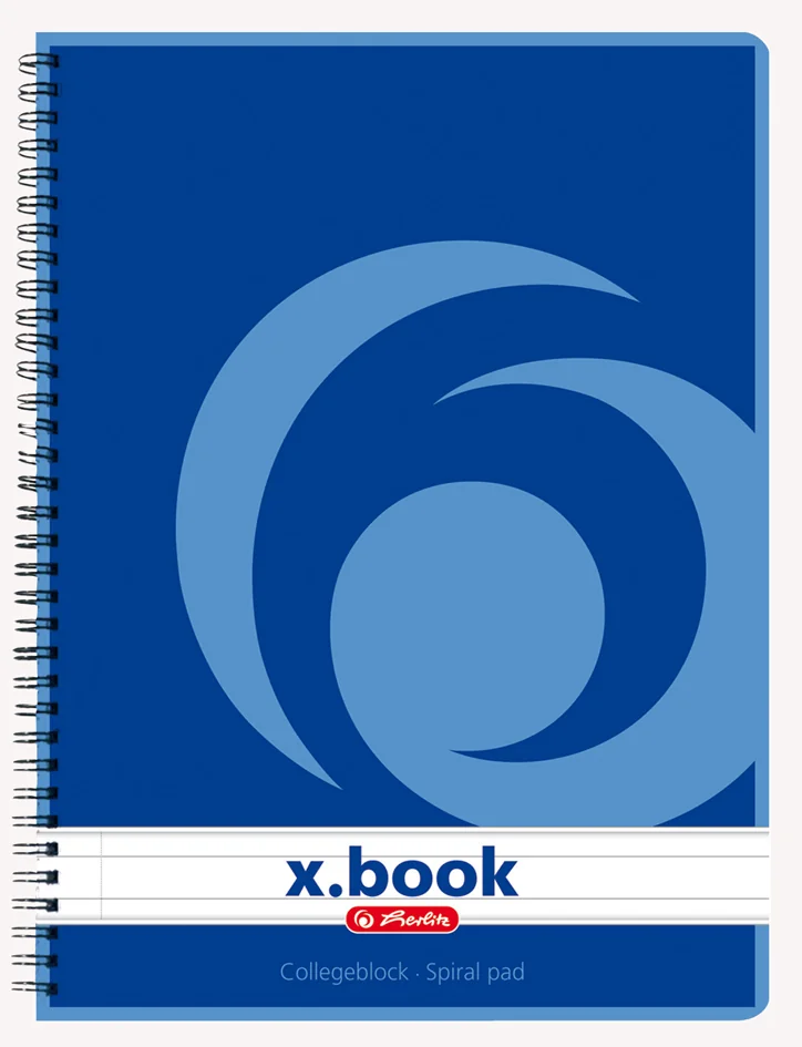 herlitz Cahier à spirales x.book A5, 160 pages, quadrillé - OEM 400197335