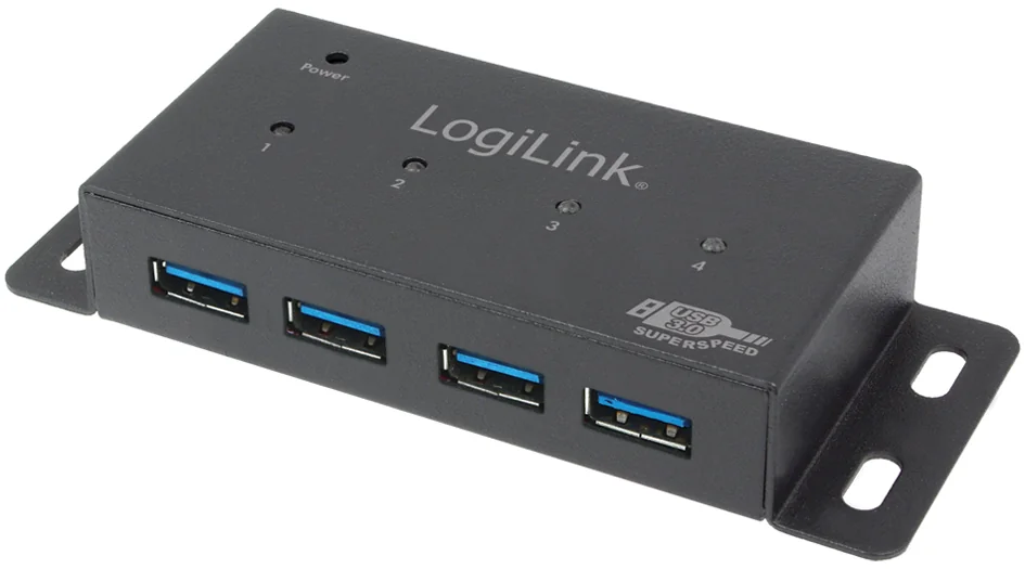 LogiLink Hub USB 3.0 pour un montage mural, 4 ports, boîtier - OEM UA0149