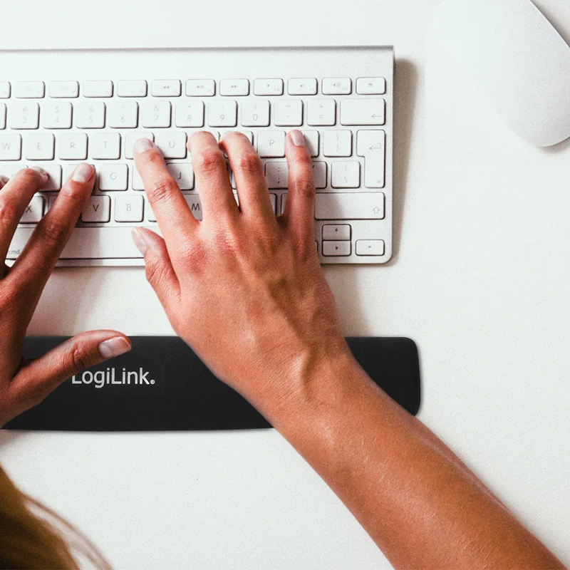 LogiLink Repose-poignets en gel pour clavier, noir - OEM ID0044