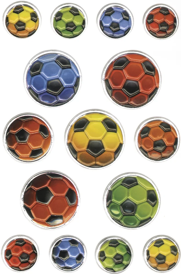 HERMA Sticker MAGIC 'Ballons de football multicolores' - OEM 6251