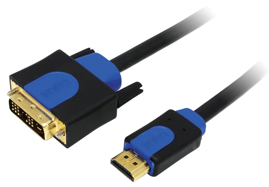 LogiLink Câble HDMI High Speed, HDMI - DVI-D, 2 m - OEM CHB3102