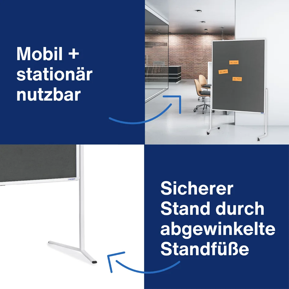 magnetoplan tableau de présentation,(L)1200x(H)1500 mm, bleu - OEM 2111103 – Image 3