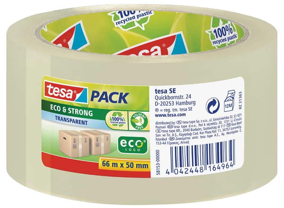 tesa tesapack Ruban adhésif Eco & Strong, 50 mm x 66m - OEM 58153-00000-00