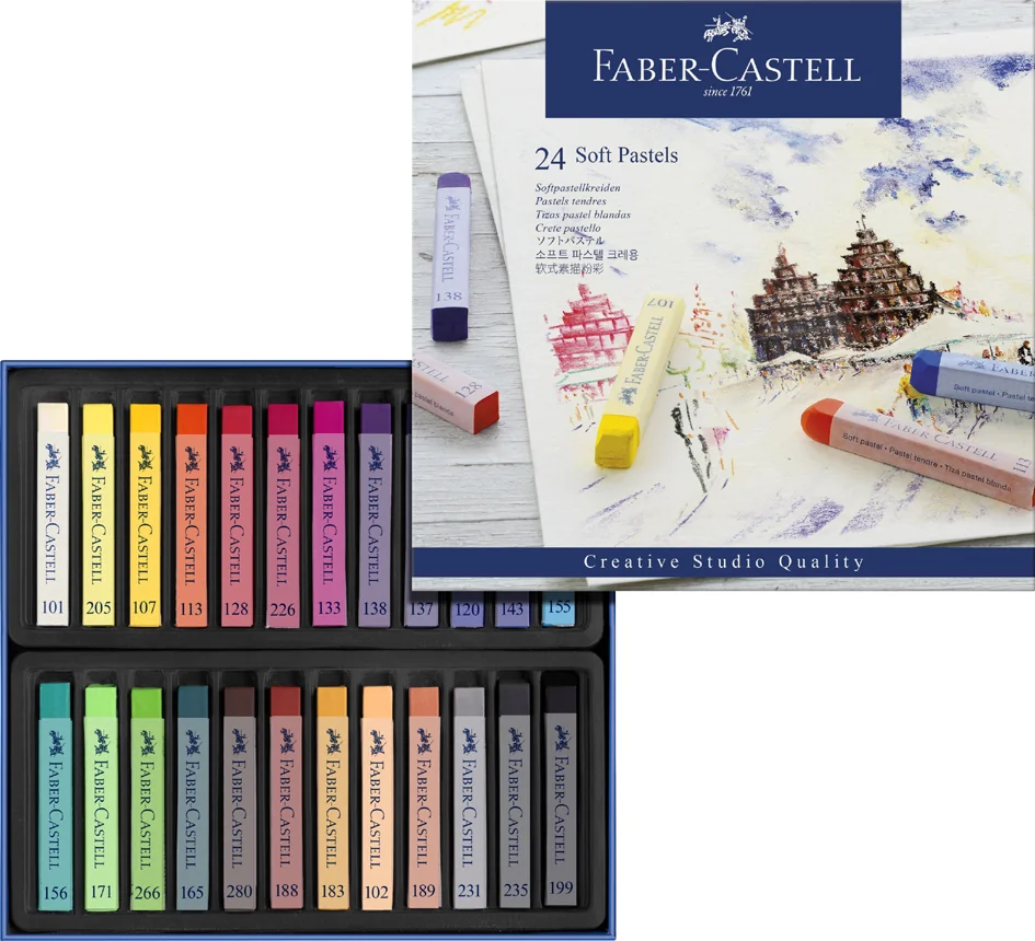FABER-CASTELL Pastel tendre STUDIO QUALITY, étui de 36 - OEM 128336