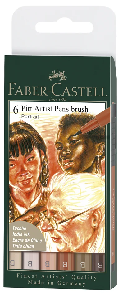 FABER-CASTELL Feutre PITT artist pen, étui 'Portrait' - OEM 167167