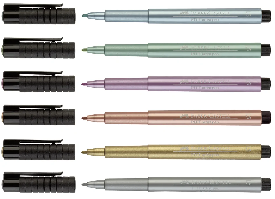 FABER-CASTELL Feutre PITT artist pen, rouge métallique - OEM 167390