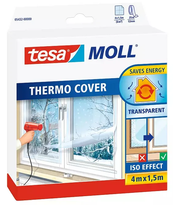 tesa MOLL Film d'isolation THERMO COVER, 1,7 m x 1,5 m - OEM 05430-00000-01