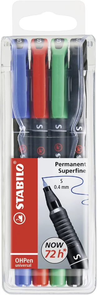 STABILO Feutre pour films OHPen universal, permanent, étui - OEM 843/8