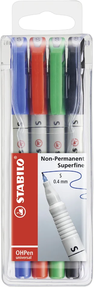 STABILO Feutre pour films OHPen universal, étui de 4 - OEM 851/4