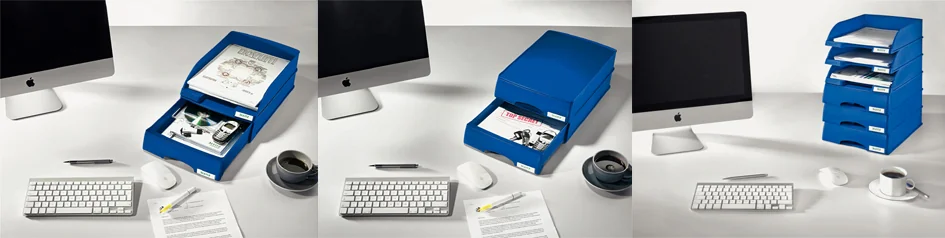 LEITZ Corbeille à courrier-tiroir Plus, format A4, noir - OEM 5210-00-95
