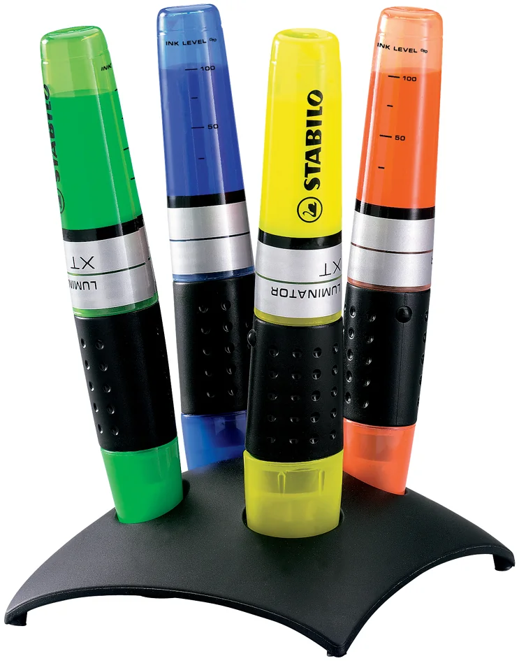 STABILO Surligneur LUMINATOR, set de bureau de 4 - OEM 7104-2