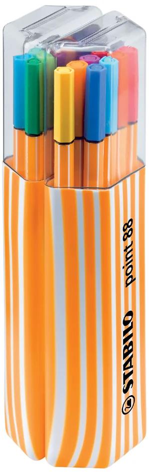STABILO Feutre à pointe fine point 88, pack Twin de 20 - OEM 8820-01