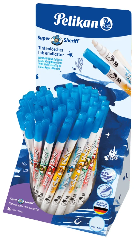 Pelikan Effaceur d'encre Super Sheriff 258M, présentoir de - OEM 300011683